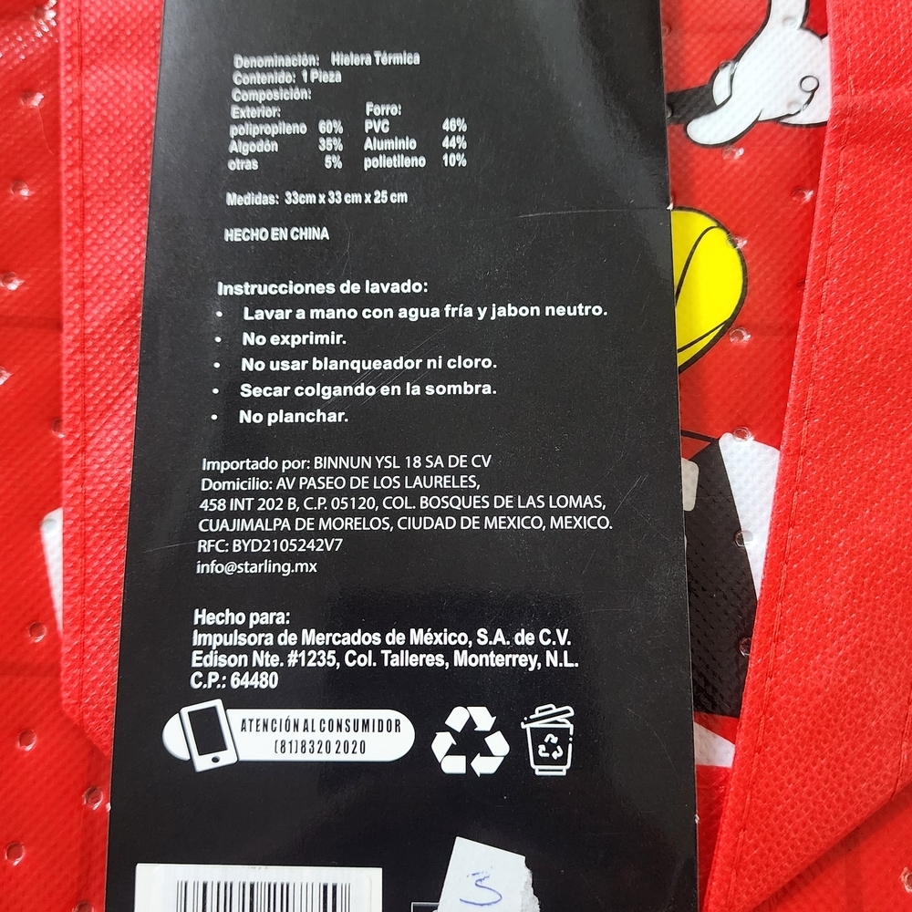 OXXO Disney Mickey Mouse Red Mini Thermal Cooler Bag - Picture 4 of 4